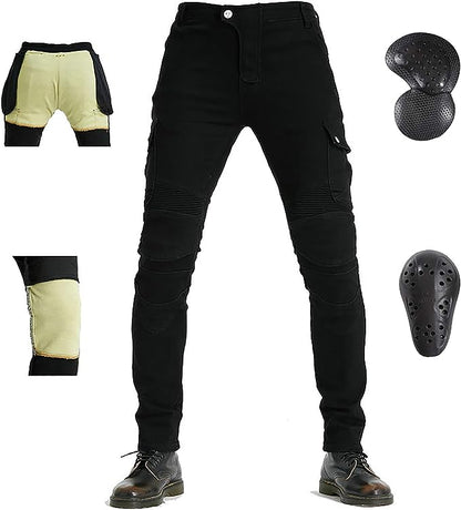 Men's Motorcycle Elastic Drop-resistant Multi-bag Pants