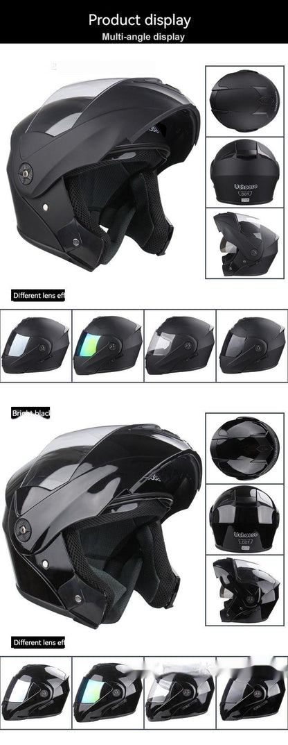 Electric Motorcycle Double Lens Exposed Men And Women Motorcycle Helmet - RPM Rivals