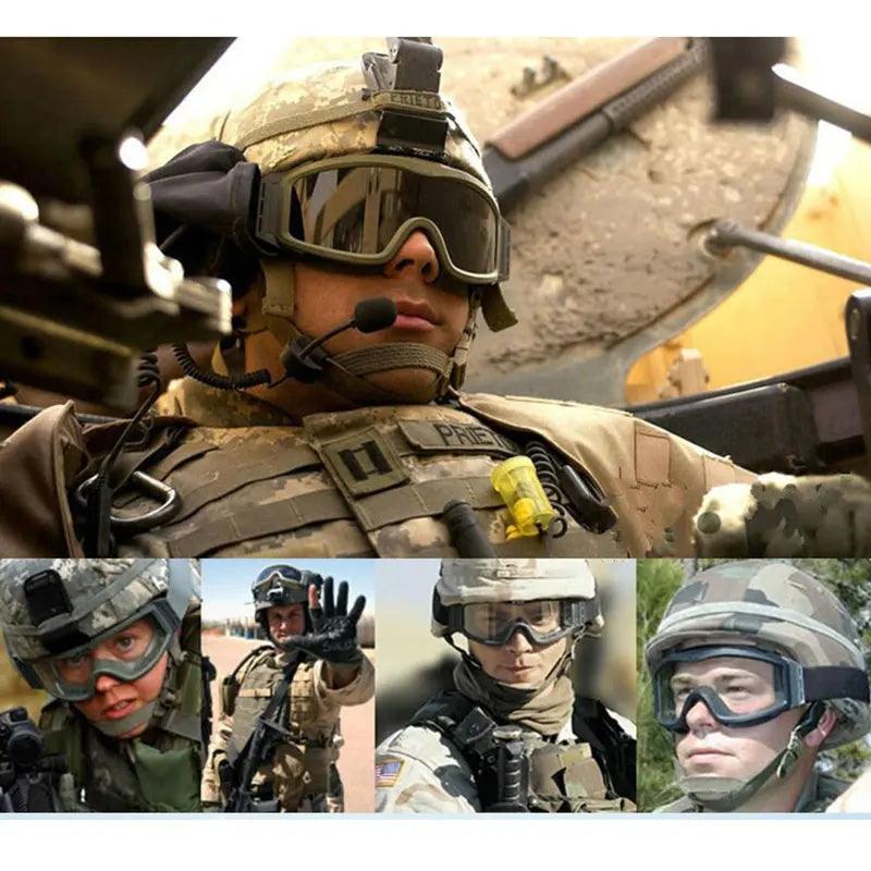 New Style Tactical Goggles CS Airsoft Windproof Shooting Glasses HD 3 Lens Motocross Motorcycle Mountaineering Safe Glasses - RPM Rivals