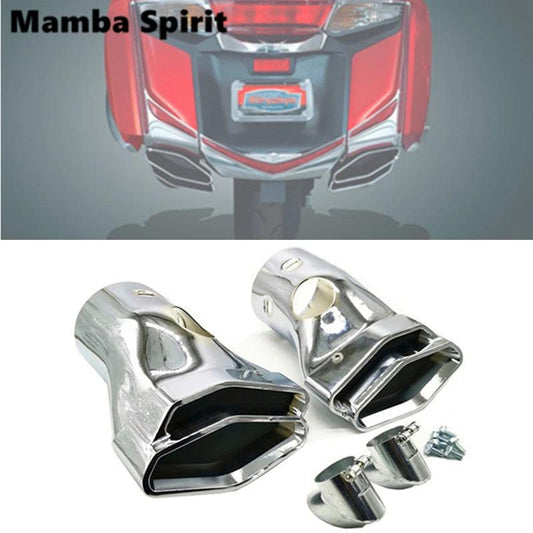 FOR HONDA Goldwing 2012 2013 2014 2015 2016 2017 GL1800 & F6B Models Motorcycle Accessories Polygon Integrated Exhaust Tips Pipe