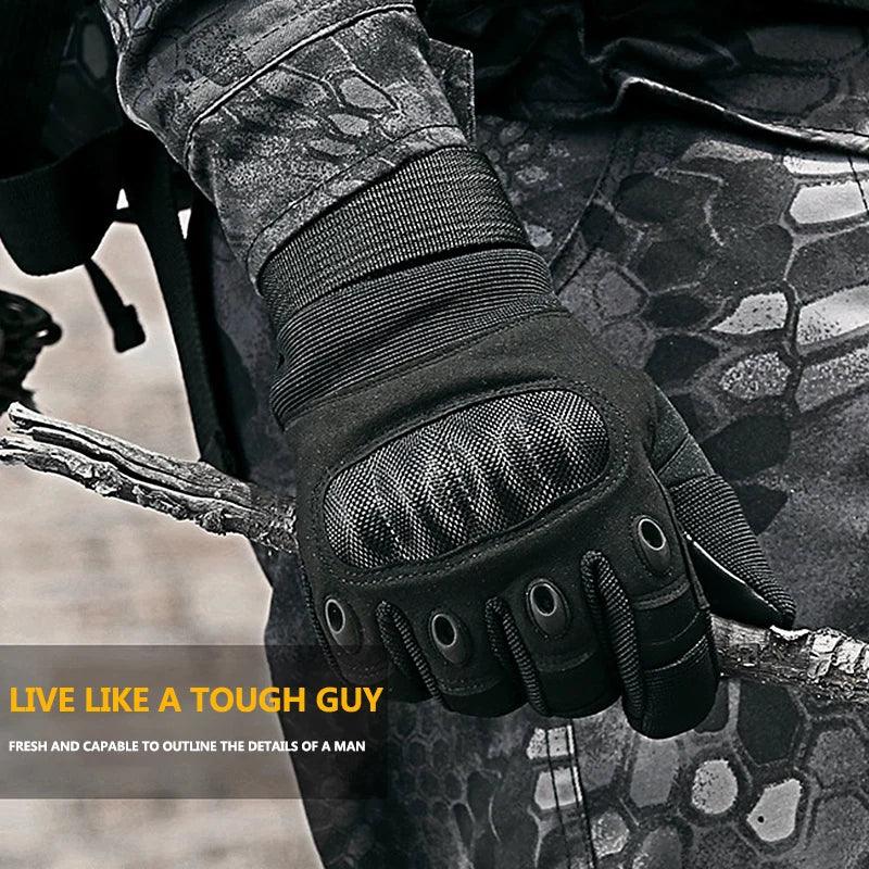 Touchscreen Motorcycle Gloves Artificial Leather Hard Knuckle Full Finger Protective Gear Racing Biker Riding Moto Motocross - RPM Rivals