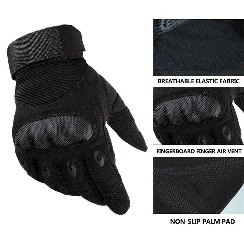 Touchscreen Motorcycle Gloves Artificial Leather Hard Knuckle Full Finger Protective Gear Racing Biker Riding Moto Motocross - RPM Rivals