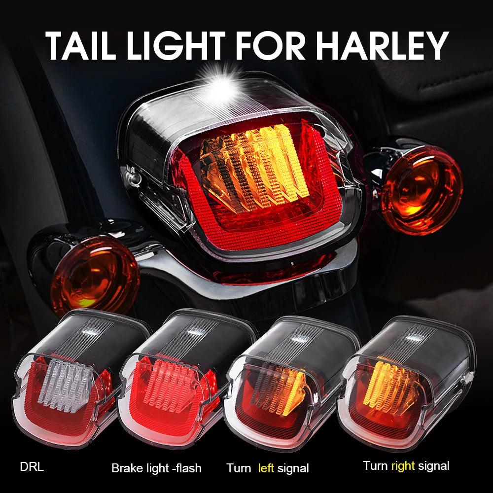 For Harley Davidson Motorcycle LED Rear Brake Tail Light Turn Signal For Harley Sportster Dyna Softail Touring Road Glide Fatboy - RPM Rivals