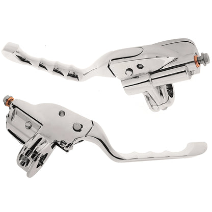 Chrome Handlebar Control Kit With Brake Hydraulic Clutch For Harley Touring Electra Street Glide FLH/T FLHX 2014-2023