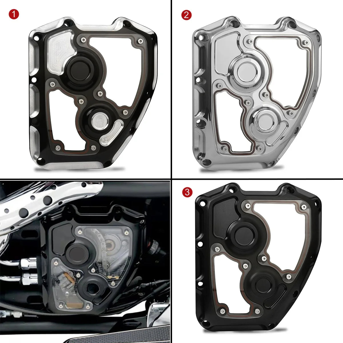 see through clarity Cam Cover For Harley Twin Cam Street Glide FLHX FLHR FLTR 06-16 softail Fat Boy FLSTF 01-17 Dyna CNC cut - RPM Rivals