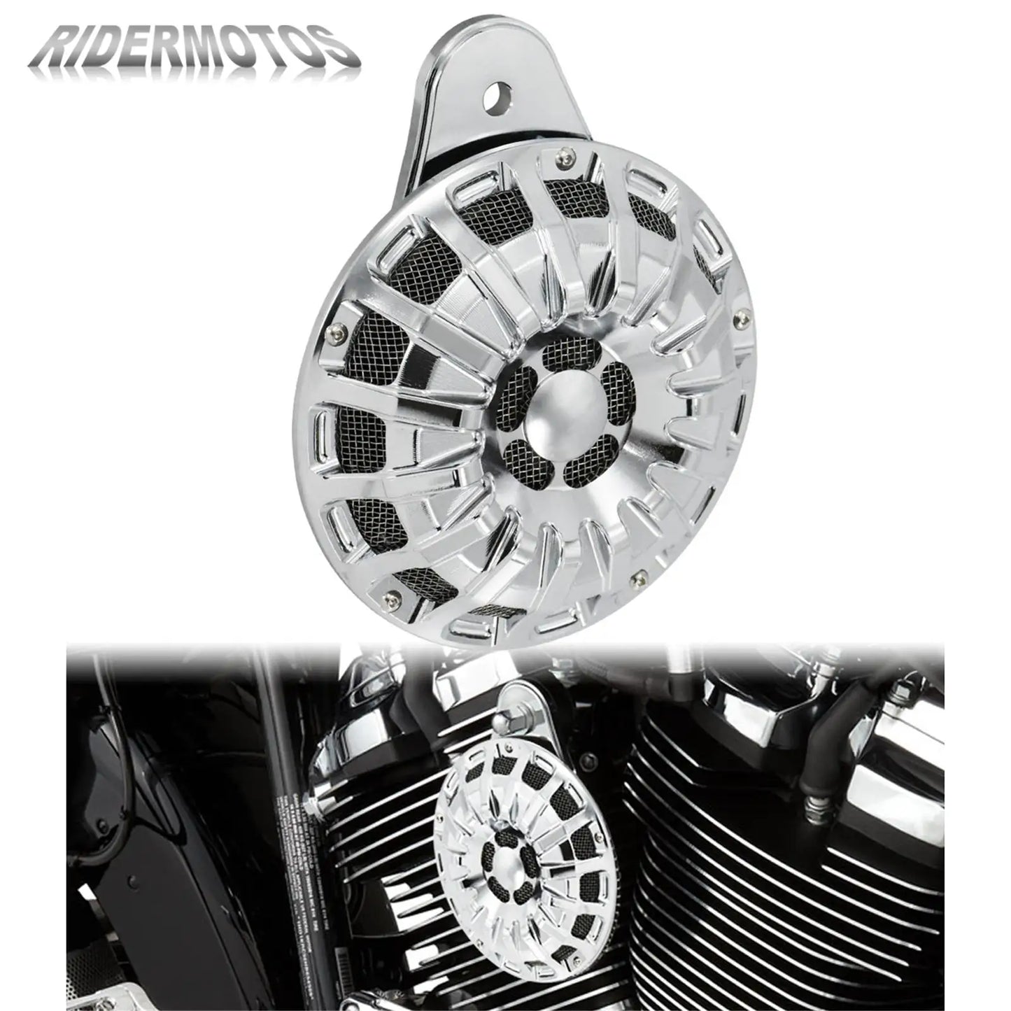 Motorcycle CNC Horn Cover Horn Assembly Loudspeaker Chrome For Harley Sportster XL 2007-2018 Touring Electra Glide Ultra Classic