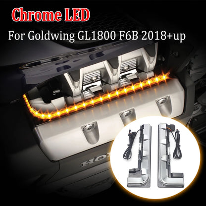 Motorcycle Accessorie Chrome LED Engine Lighting Panels For Honda Goldwing GL1800 GL 1800 F6B 2018 2019 2020 2021 Gold Wing 1800