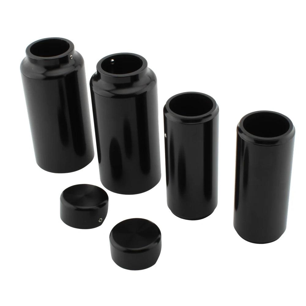 6Pcs Black Fork Boot Covers Tube Cap Kit For Harley Softail Breakout FXBR FXBRS 18+ - RPM Rivals