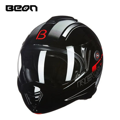 خوذة دراجة نارية قابلة للطي خوذة كاملة الوجه معتمدة من ECE BEON B702