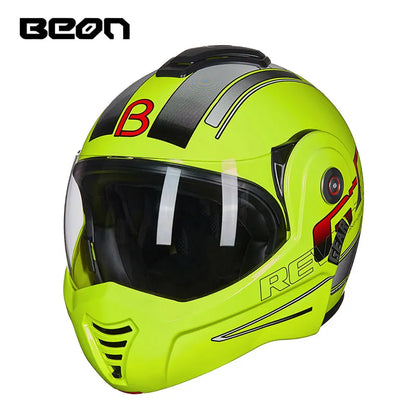خوذة دراجة نارية قابلة للطي خوذة كاملة الوجه معتمدة من ECE BEON B702