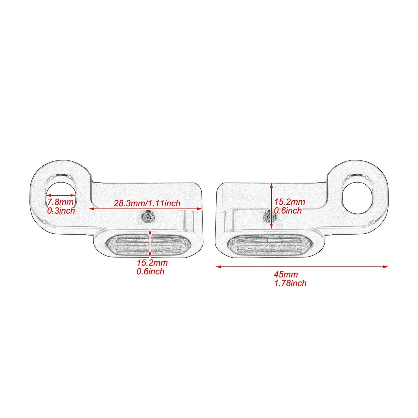 Motorcycle LED E Mark Turn Signal Indicator Light Mini Running Lamp For Harley Sportster XL 04-23 Touring Softail Street Glide - RPM Rivals