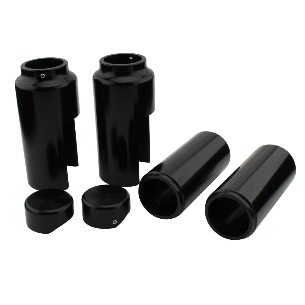 6Pcs Black Fork Boot Covers Tube Cap Kit For Harley Softail Breakout FXBR FXBRS 18+ - RPM Rivals