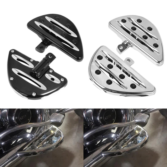 Motorcycle Chrome Passenger Floorboards Rear Foot Pegs Footrest For Harley Softail Heritage Touring Electra Glide Sportster Dyna - RPM Rivals