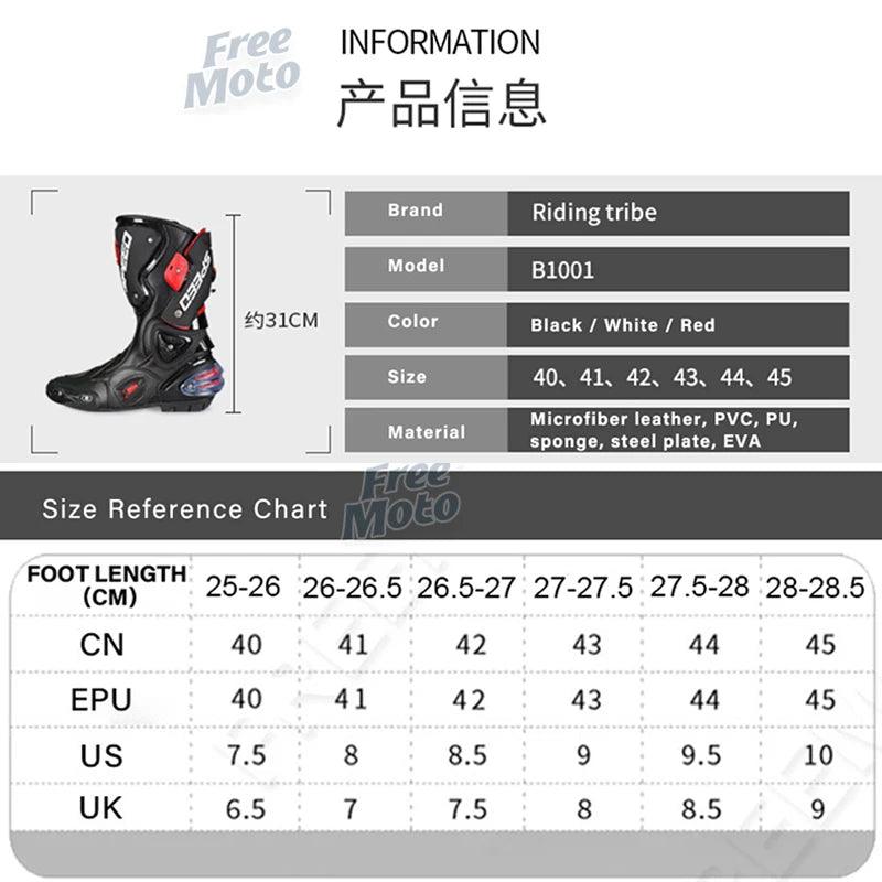 Riding Tribe Men Motorcycle Boots Moto Racing Motocross Off-Road Motorbike Motorcycle Shoes Botas Moto Riding Boots - RPM Rivals