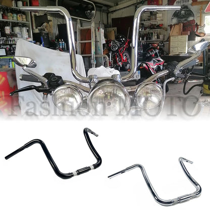 Motorcycle 1-1/4" Ape Hanger Handlebars Bars 14" 16" 18" For Harley Springers universal Custom handlebars - RPM Rivals