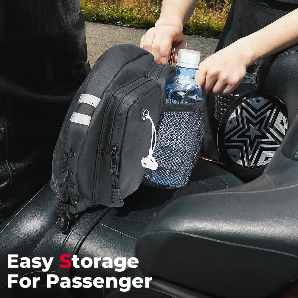 Motorcycle Backrest Bag Driver Backrest Tour Pack Organizer Sissy Bar Bag for Touring Softail CVO Rider Back Rest Seat Pocket - RPM Rivals