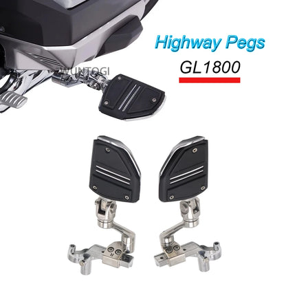 For Honda GoldWing GL1800 Accessories 3-Way Adjustable Highway Peg Mounts Gold Wing1800 Motorcycle Engine Guard Bar Cruise Pedal