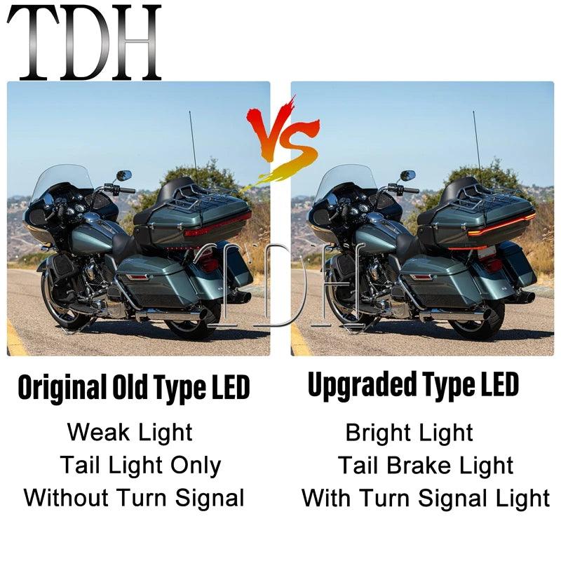 Smoke LED Taillight Tour Pack Brake/Turn/Tail Lamp For Harley Touring Electra Road Tri Glide Ultra Limited FLTRU 14+ Trunk Light - RPM Rivals