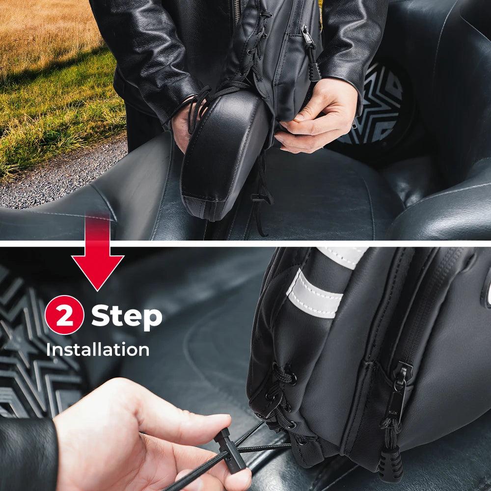 Motorcycle Backrest Bag Driver Backrest Tour Pack Organizer Sissy Bar Bag for Touring Softail CVO Rider Back Rest Seat Pocket - RPM Rivals