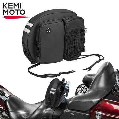 Motorcycle Backrest Bag Driver Backrest Tour Pack Organizer Sissy Bar Bag for Touring Softail CVO Rider Back Rest Seat Pocket - RPM Rivals