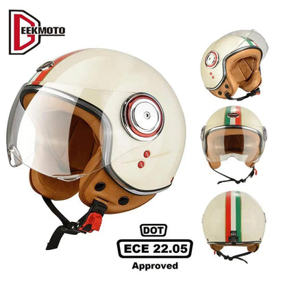 ECE DOT Approved Helmet Motorcycle Germany Style Vintage Moto Helmet Casco Moto Open Face Helmet Scooter Capacete De Moto