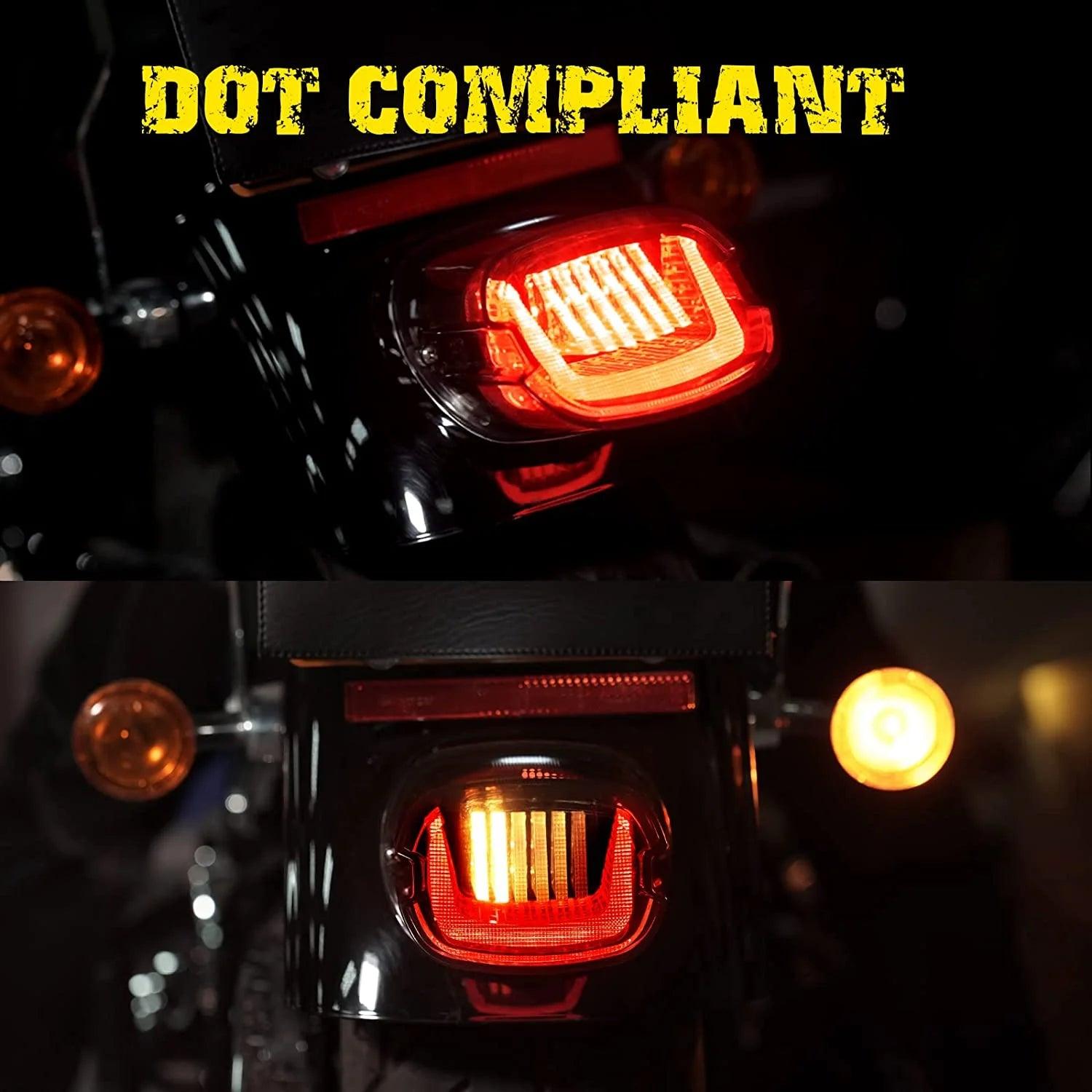 For Harley Davidson Motorcycle LED Rear Brake Tail Light Turn Signal For Harley Sportster Dyna Softail Touring Road Glide Fatboy - RPM Rivals