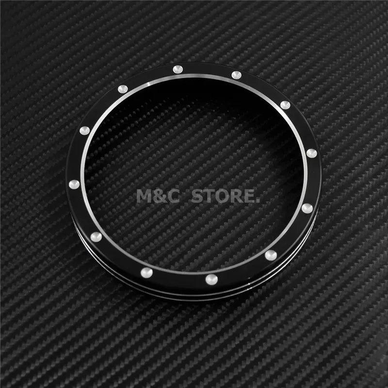 Motorcycle Black Speedometer Trim  Bezel Cover Billet CNC Cut For Harley Sportster 883 1200 XL XR Iron Dyna Stree Bob Low Rider - RPM Rivals