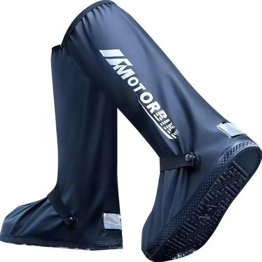 Motorcycle High Tube Rain Boots Waterproof Reflective Non-Slip Footwear Motorbike Cycling Bike Reusable Protection Accessories - RPM Rivals