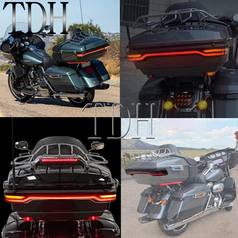 Smoke LED Taillight Tour Pack Brake/Turn/Tail Lamp For Harley Touring Electra Road Tri Glide Ultra Limited FLTRU 14+ Trunk Light - RPM Rivals