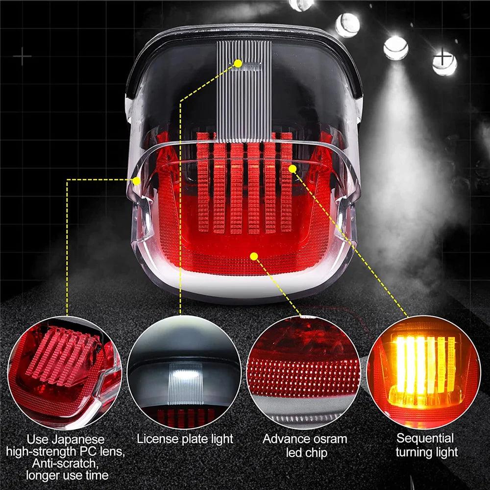 For Harley Davidson Motorcycle LED Rear Brake Tail Light Turn Signal For Harley Sportster Dyna Softail Touring Road Glide Fatboy - RPM Rivals