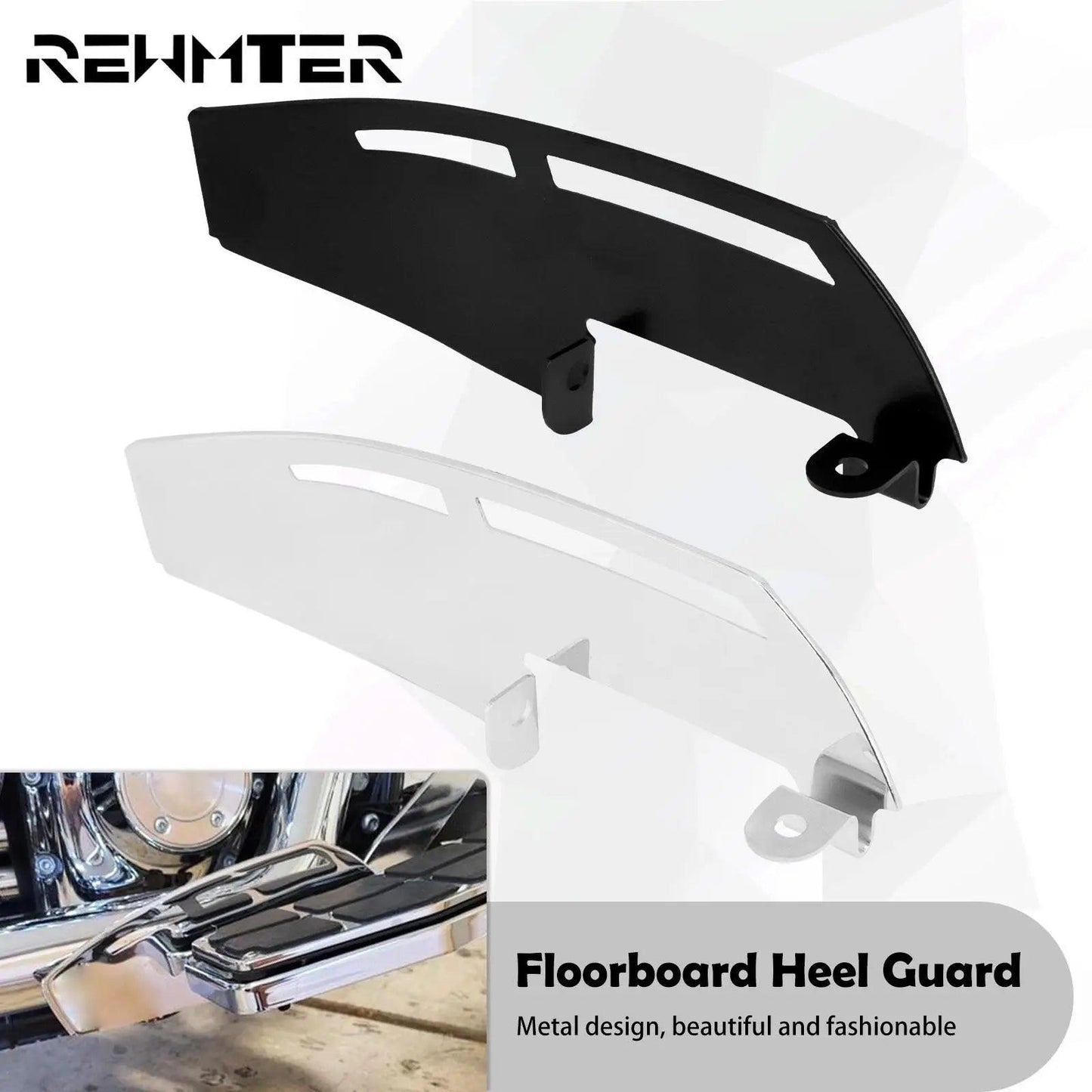 Motorcycle Driver Floorboard Rider Footboard Heel Guard For Harley Softail FL FLD Touring Road King Street Electra Glide Ultra - RPM Rivals