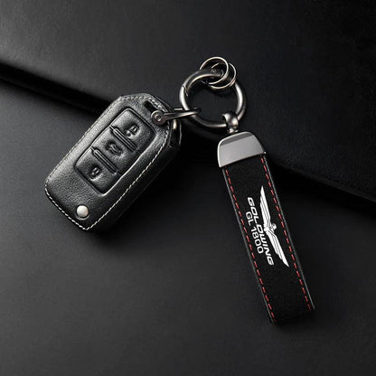 High-Grade Leather Suede Keychain Motorcycle Key Ring HONDA Goldwing 1800 GL1800 - RPM Rivals