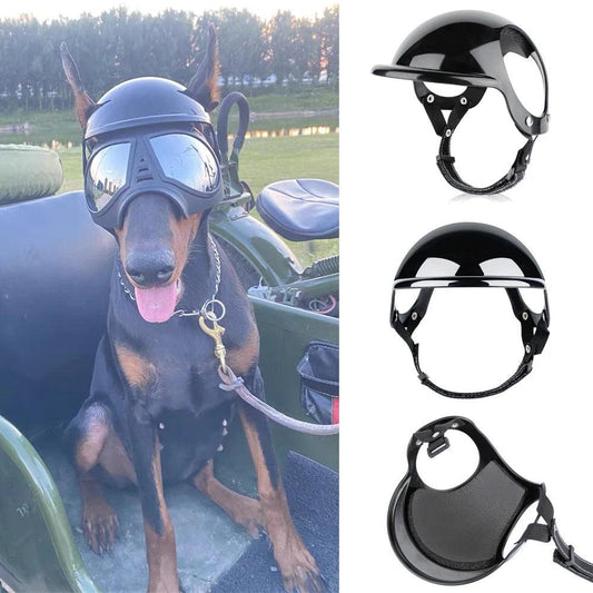 Cool Pet Dog Safety Helmet for Small Medium Dogs French Bulldog Doberman Pinscher Adjustable Motorcycle Helmets Pet Accessories - RPM Rivals