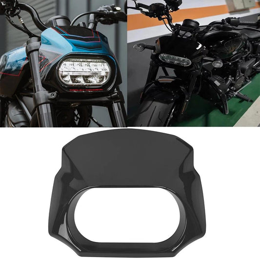 Motorcycle Gloss Black Front Headlight Fairing Mask Cowl Cover For Harley Sportster S 1250 RH1250 2021-2022 - RPM Rivals