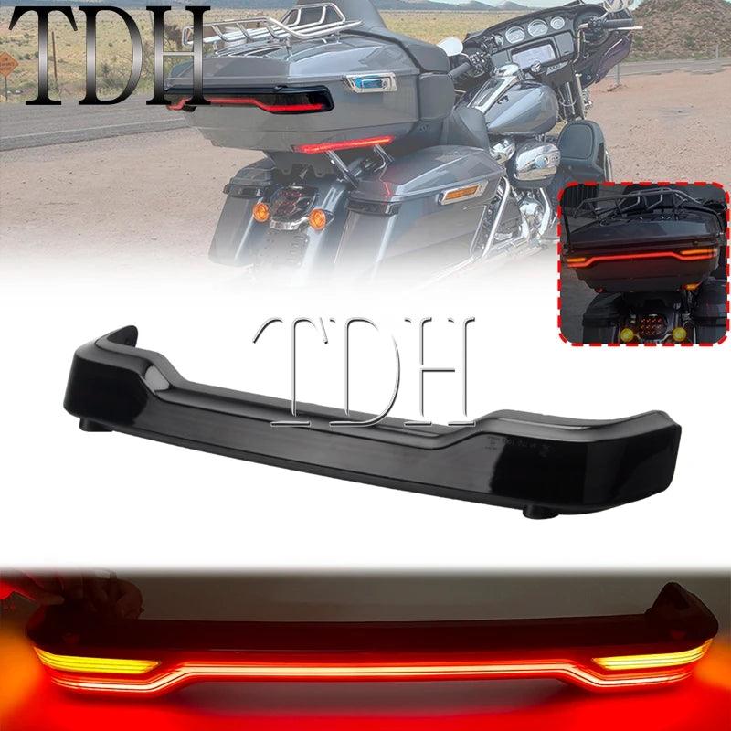 Smoke LED Taillight Tour Pack Brake/Turn/Tail Lamp For Harley Touring Electra Road Tri Glide Ultra Limited FLTRU 14+ Trunk Light - RPM Rivals