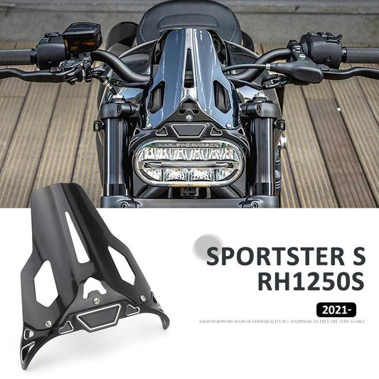 New For Sportster S RH1250S SPORTSTER S 2021 2022 2023 Windshield Wind Screen Deflector Windscreen Motorcycle Accessories Black - RPM Rivals