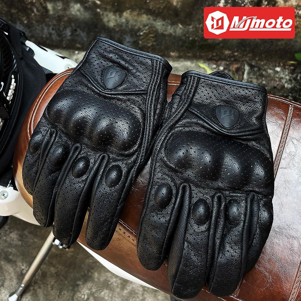 Motorcycle Gloves Summer Leather Motocross Glove Men Women Retro Biker Cycling Motorcyclist Protected Goatskin Mtb Cycling Glove - RPM Rivals