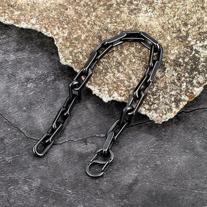 MKENDN Vintage Oxidized Black Chain Link Men Bracelet Punk Stainless Steel Motorcycle Bracelets Male Jewelry Accessories Gifts - RPM Rivals