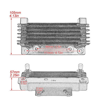 Motorcycle Oil Cooler Adapter Radiator Water Tank For Harley Touring Road King Road Electra Glide FLHR FLHT Ultra Classic 09-18 - RPM Rivals