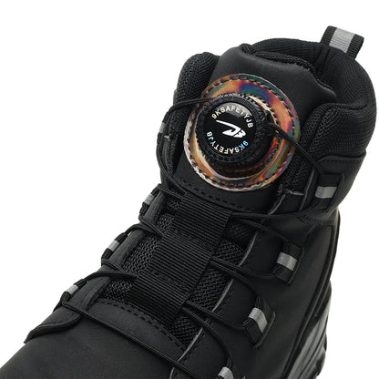 Waterproof Safety Boots Men Indestructible Steel Toe Boots Anti-smash Stab-resistant Safety Shoes Biker