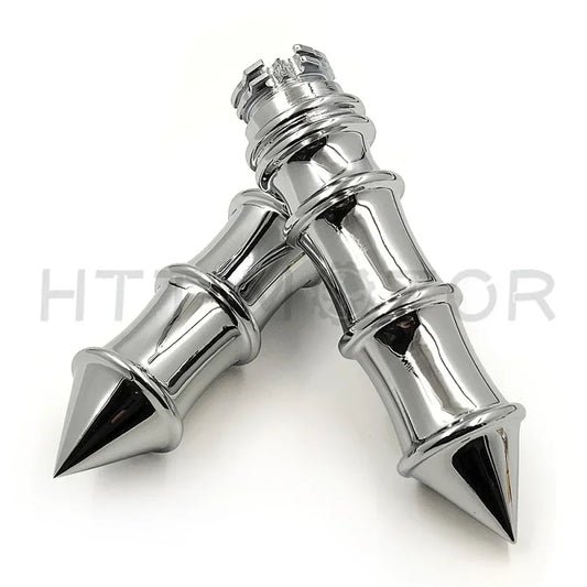 Motorcycle Accessories Chrome Skeleton Spike 1" 25mm Hand Grips for 1996-2010 Harley Davidson Softail