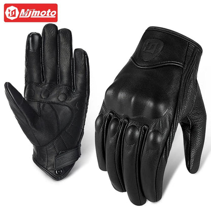 Motorcycle Gloves Summer Leather Motocross Glove Men Women Retro Biker Cycling Motorcyclist Protected Goatskin Mtb Cycling Glove - RPM Rivals