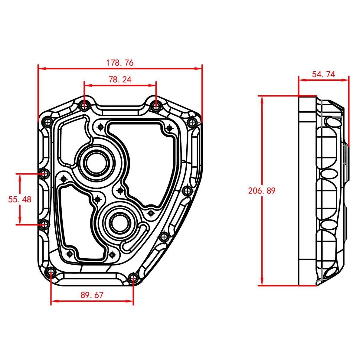 See-through Twin Cam Clarity Cam Cover For Harley Touring Street Glide road king 06-16 softail Fat Boy 01-17 Dyna CNC - RPM Rivals