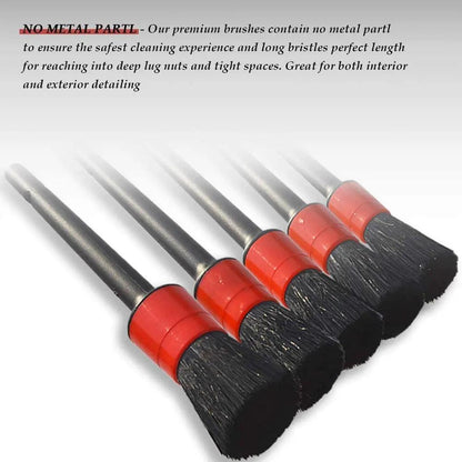 Car Wash Kit Car Detailing Brush Mixed Fiber Plastic Handle Automotive Detail Brushes for Cleaning Wheels Engine Interior - RPM Rivals