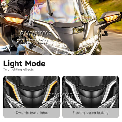 Motorcycle Strike Windshield Trim Lamp Turn Signal Brake LED Light For Honda Gold Wing GL 1800 GL1800 Tour DCT Airbag 2018-2023