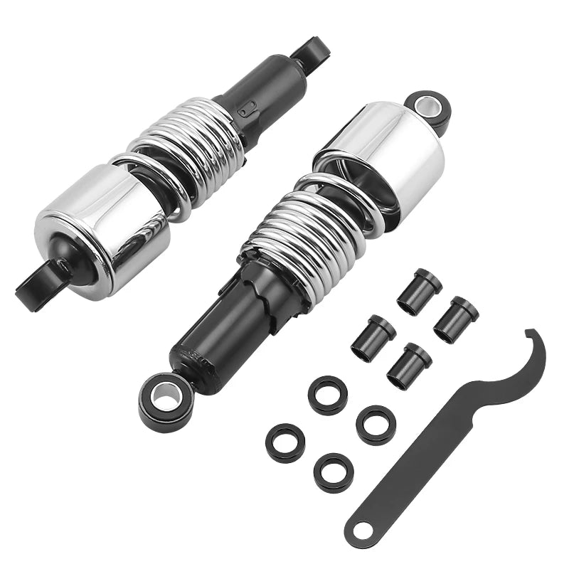 Rear Shock Absorbers Adjustable Suspension Shocks Spring for Harley Sportster 883 1200 Touring Road King 267mm