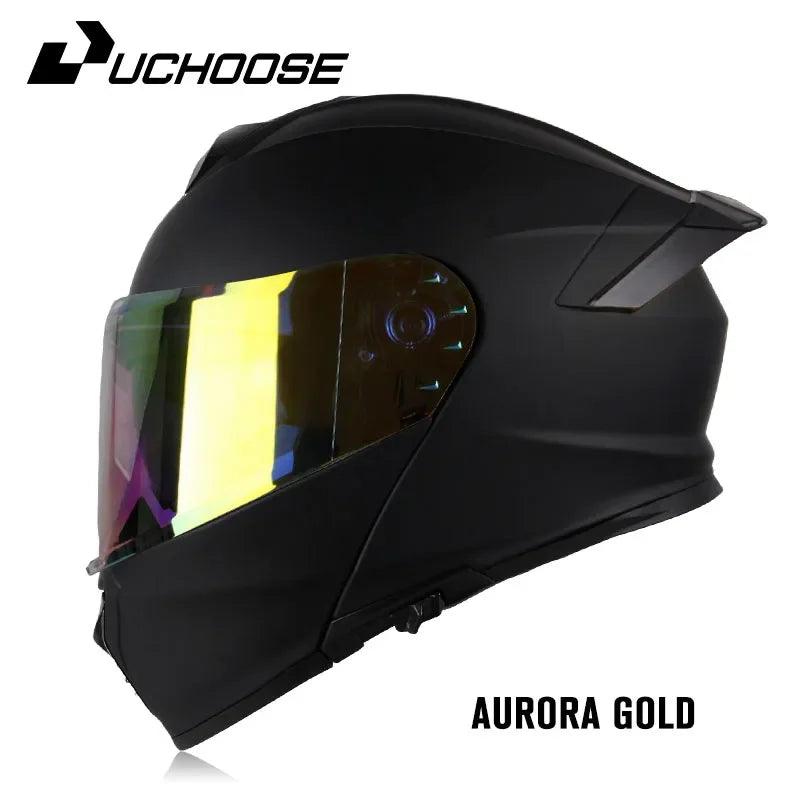 Uchoose DOT Approved Full Face Helmets Crash Motorbike Protective Gear Men Women Flip Up Helmet Motorcycle Double Sun Visor - RPM Rivals