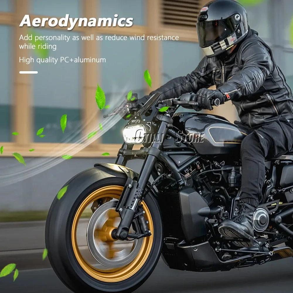 New For Sportster S RH1250S SPORTSTER S 2021 2022 2023 Windshield Wind Screen Deflector Windscreen Motorcycle Accessories Black - RPM Rivals