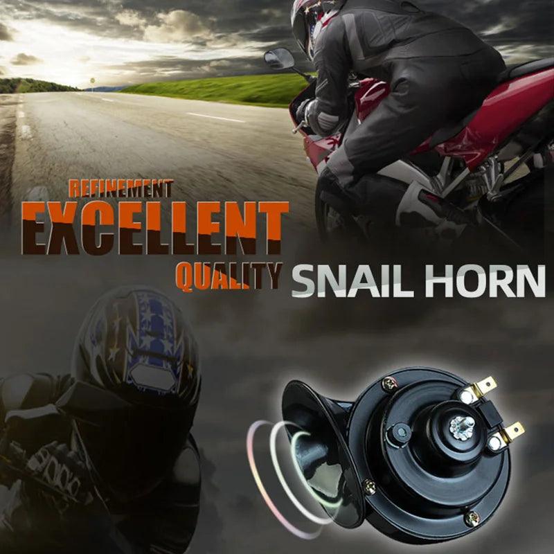 300DB 510HZ Motorcycle Horn snail style horn speaker 12v Supersound Boat Train horn signal horn Compressor Universal Waterproof