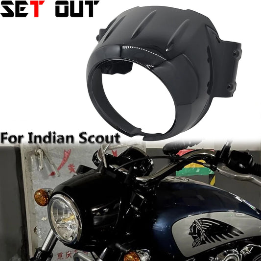 For Indian Scout 2015-2023 For Indian Scout Sixty 2016-2023 Motorcycle Accessories Headlight Bezel Upper Fairing Headlight Cover - RPM Rivals